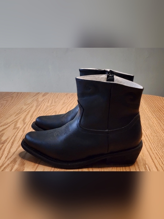 Other - Saddle Tramp Leather Cowboy Boots Mens Size 9.5W Zipper Wide Biker Western